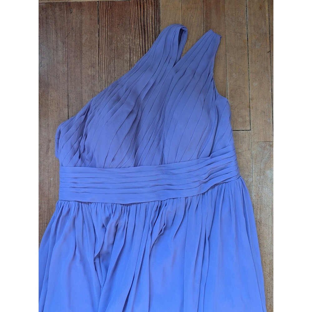 Azazie One Shoulder Maxi Dress Womens Purple Tahiti Formal Bridesmaid Gown Sz 20